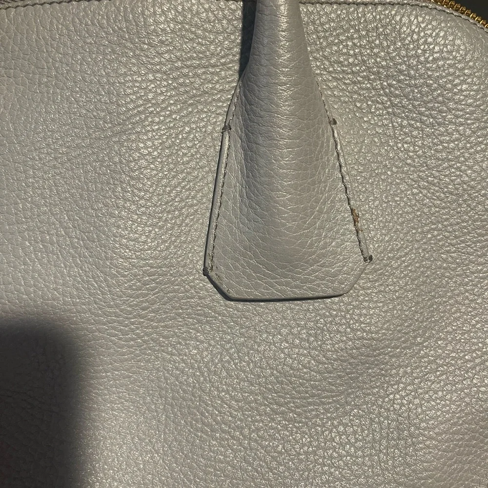 Burberry Light Blue Leather Greenwood Satchel - Picture 8 of 8